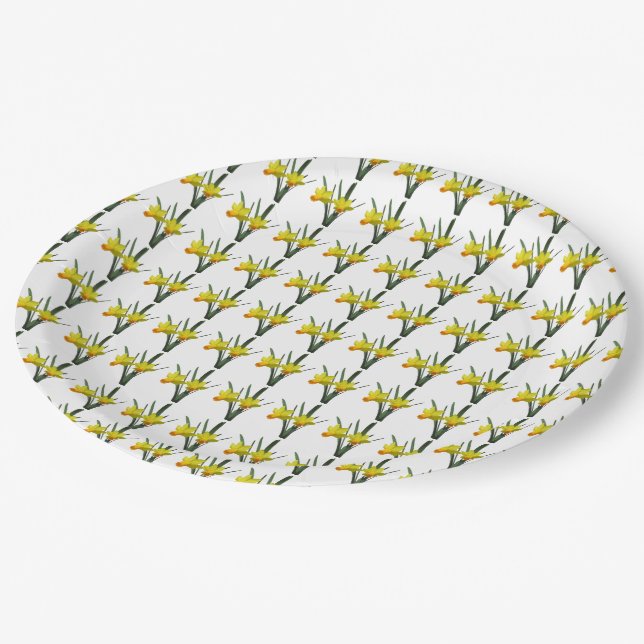 Paper Plate - Field of Daffodils (Angled)