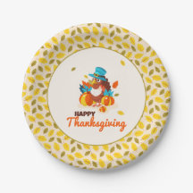 Paper Plate for a traditional Thanksgiving feast