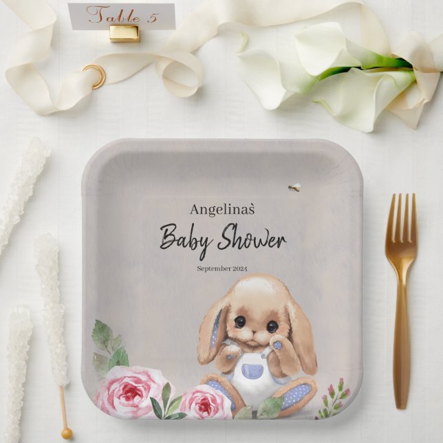 Paper Plate for baby shower with cute design. (Wedding)