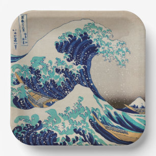 PAPER PLATE : HOKUSAI : THE WAVE