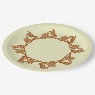 Paper Plate - Leaves in Circle (octagon)