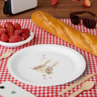 Paper plate little bunny