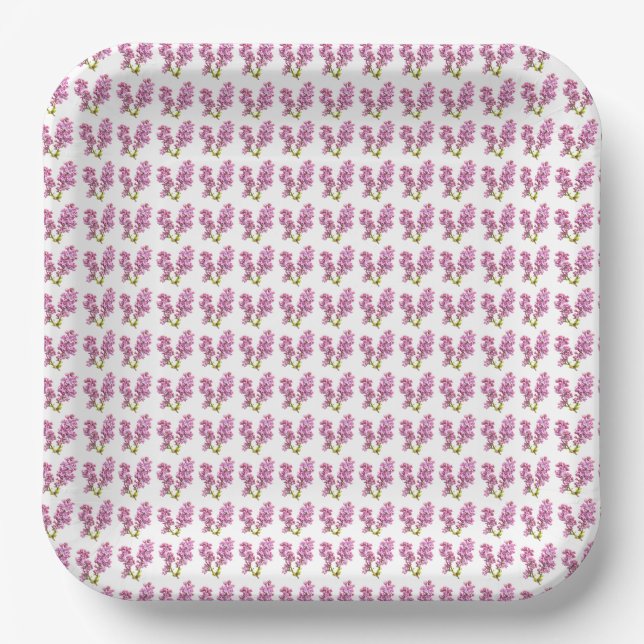 Paper Plate - Multiple Lilacs in Rows (Front)
