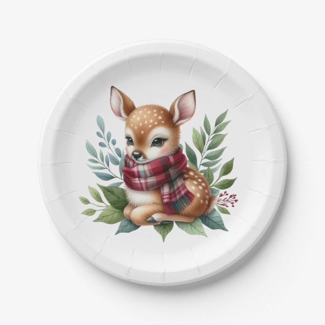   Paper Plate Rustic Autumn Baby Shower Plates (Front)