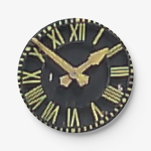 Paper Plate: Sefton Church Clock Paper Plate (Front)