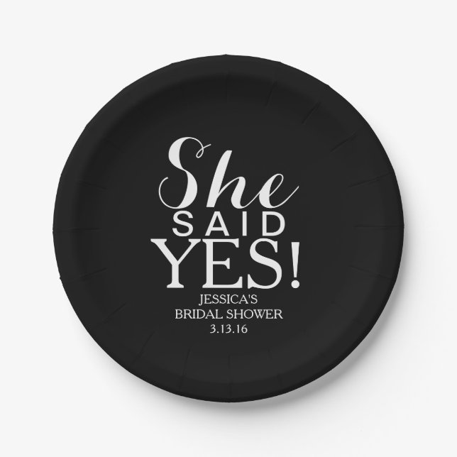Paper Plate - She Said Yes (Front)