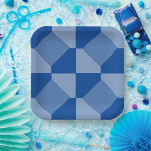 Paper Plate - Squares and Triangles    