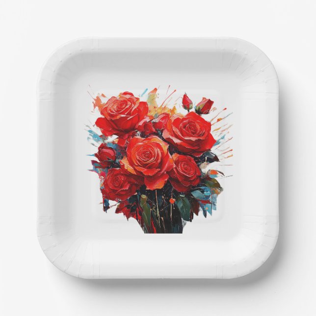 Paper Plate - The Red Roses Artwork (Front)