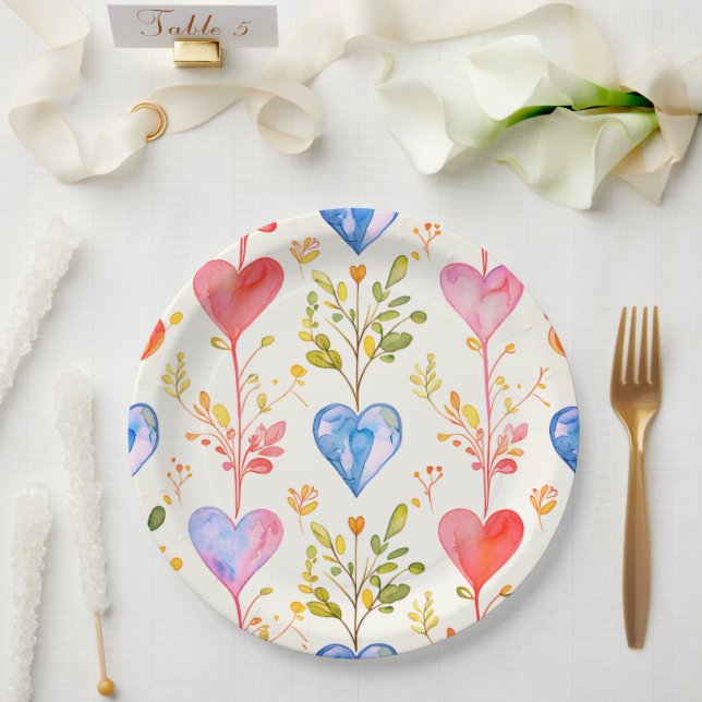 Paper Plate wedding/shower hearts (Wedding)
