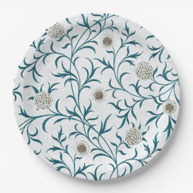PAPER PLATE : WILLIAM MORRIS : FLORAL (Front)