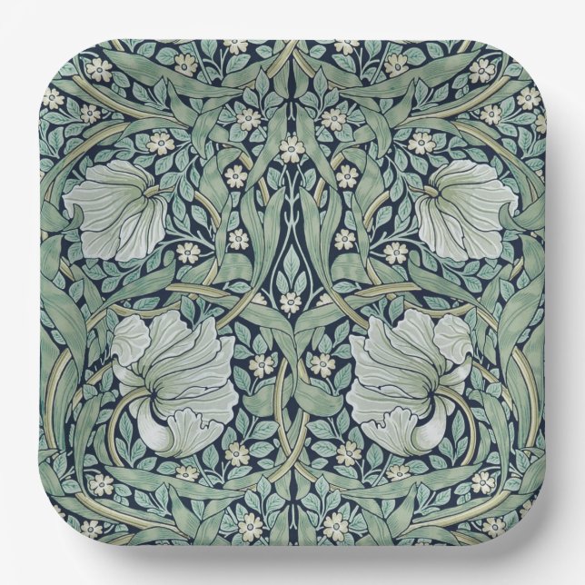 PAPER PLATE : WILLIAM MORRIS : PIMPERNEL (Front)