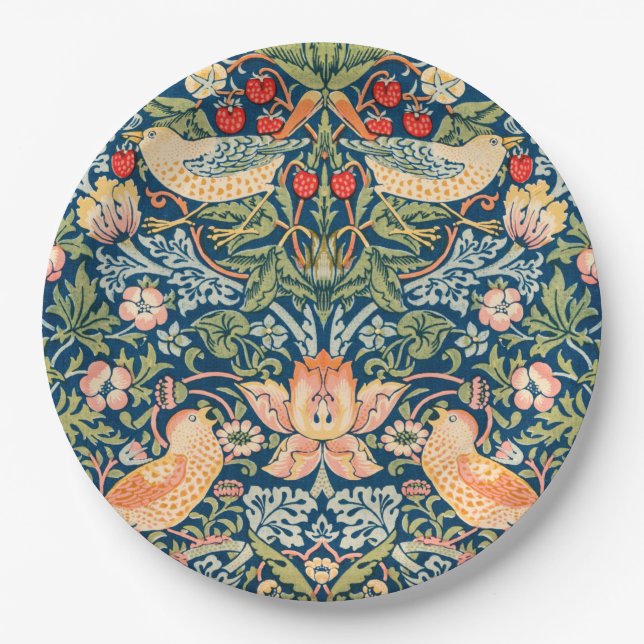 PAPER PLATE : WILLIAM MORRIS :STRAWBERRY THIEVES (Front)