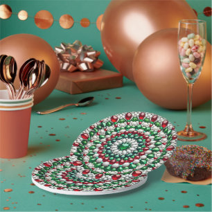 Paper plate with Italian Colours Design