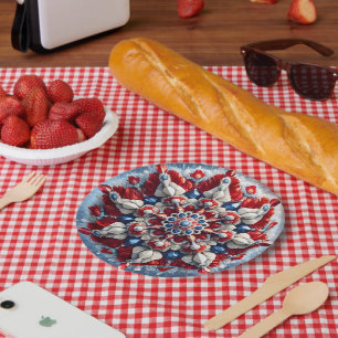 Paper plate with Norwegian Colours Design