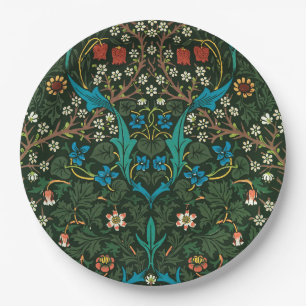 PAPER PLATE WITH WILLIAM MORRIS "TULIPS" DESIGN