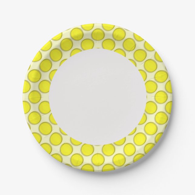 Paper Plate - Yellow Dots on Rim (Front)