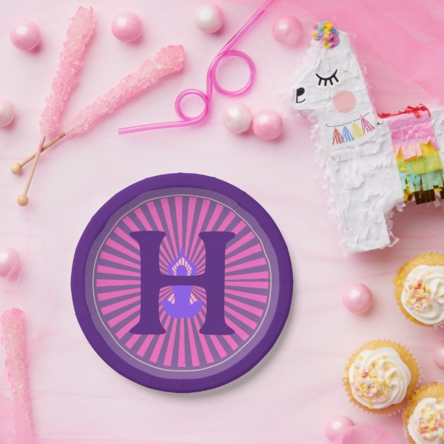 Paper Plate  Yoga Zen - Personalized Add Initial (Party)