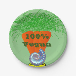 Paper Plates, 100% Vegan Carrots Plate
