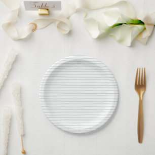 Paper Plates 17,8 cm - Blue Stripes