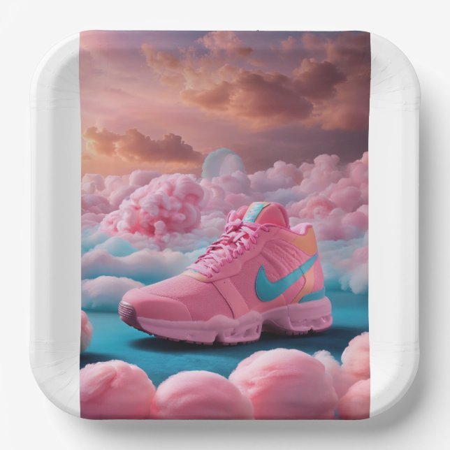 Paper Plates, 9" Square Paper Plate (Front)