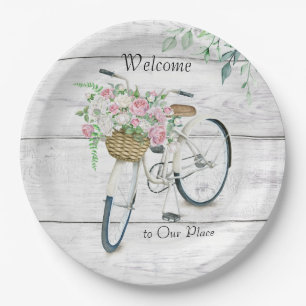 Paper Plates 9" Welcome Spring Bicycle
