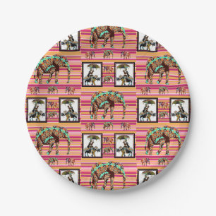 Paper Plates, African Elephant Women Plate
