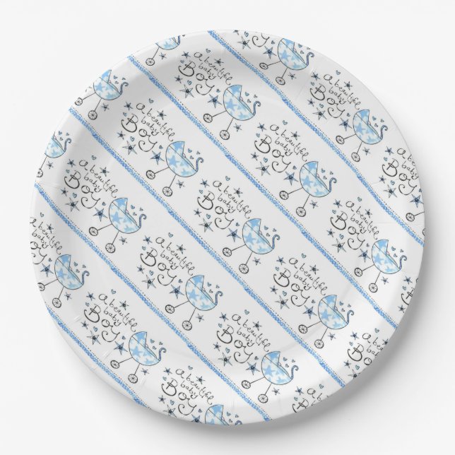 Paper Plates/Baby Boy Plate (Front)