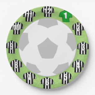 Paper Plates - Black & White Striped Sport Shirts