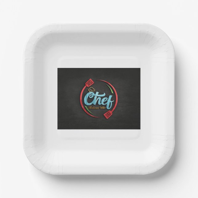 PAPER PLATES CHEF DESIGN PARTY TIME (Front)