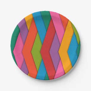 Paper Plates Colourful 