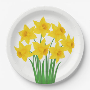 Paper Plates-Daffodils Paper Plate