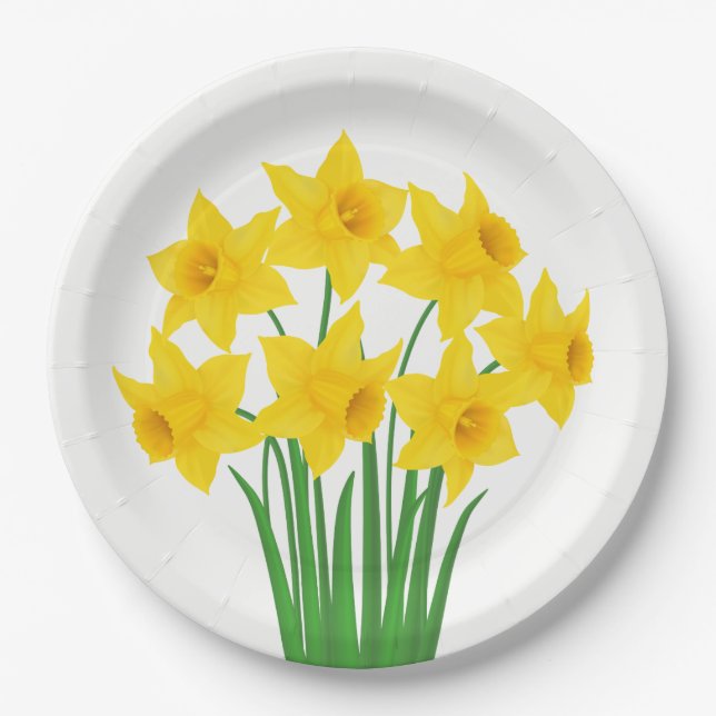 Paper Plates-Daffodils Paper Plate (Front)