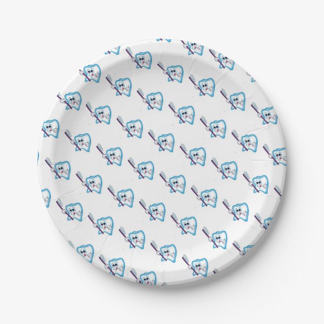 Paper Plates Dentist Teeth Smile  (Front)