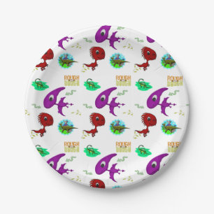 Paper Plates Dinosaur Colourful 
