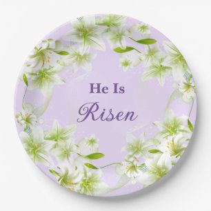 Paper Plates-Easter Lilies Paper Plates