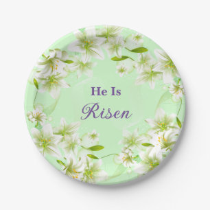 Paper Plates-Easter Lilies  Paper Plates