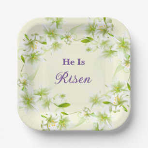 Paper Plates-Easter Lilies  Paper Plates