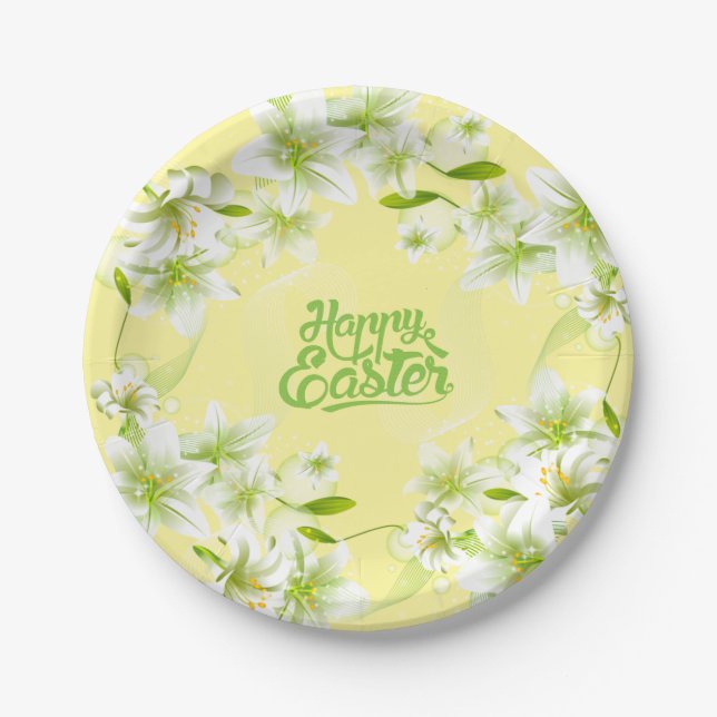 Paper Plates-Easter Lilies  Paper Plates (Front)