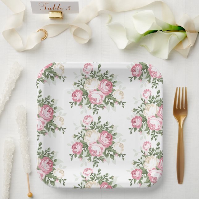 Paper Plates-Floral Plate (Wedding)