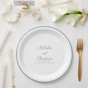Paper Plates for a modern minimalist wedding.