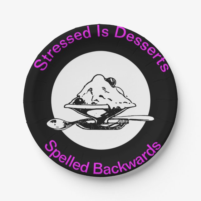 Paper Plates Funny Desserts Birthday Cake (Front)