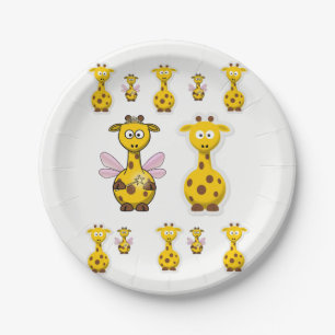 Paper plates Giraffe