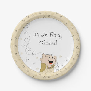 Paper Plates "Gold Stars Baby"