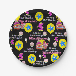 Paper Plates, Happy 5th Birthday #5 Balloons Paper Plate