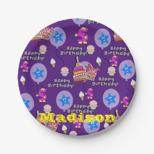 Paper Plates, Happy 5th Birthday #5 Balloons Paper Plate