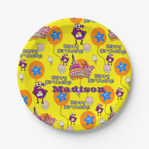 Paper Plates, Happy 6th Birthday #6 Balloons Plate
