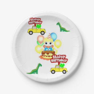Paper Plates, Happy Birthday Alligator Paper Plate