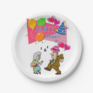 Paper Plates, Happy Birthday Party Time Plate