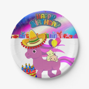 Paper Plates, Happy Birthday Pony Paper Plate