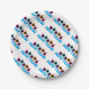 Paper Plates/Happy New Year Balloons Plate